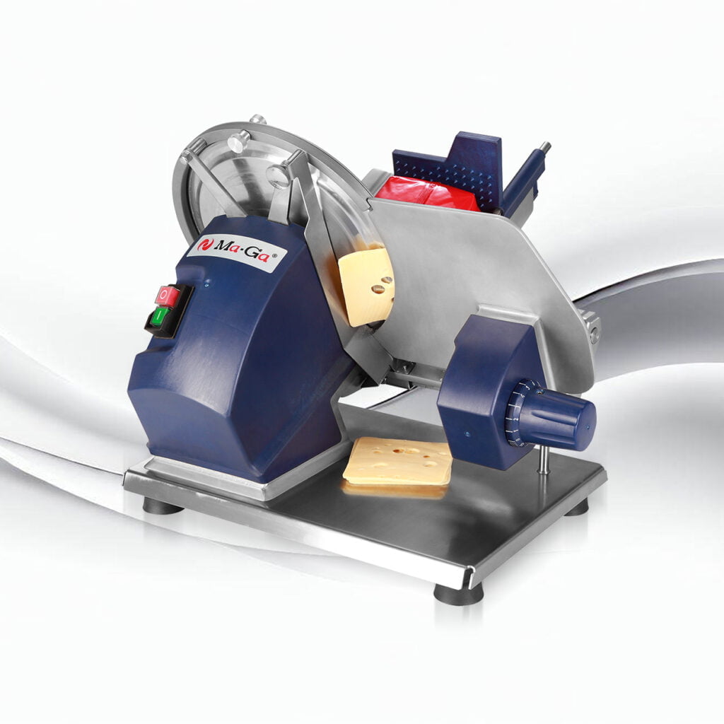 Krajalnica grawitacyjna 110p - do wędlin i sera - widok z przodu