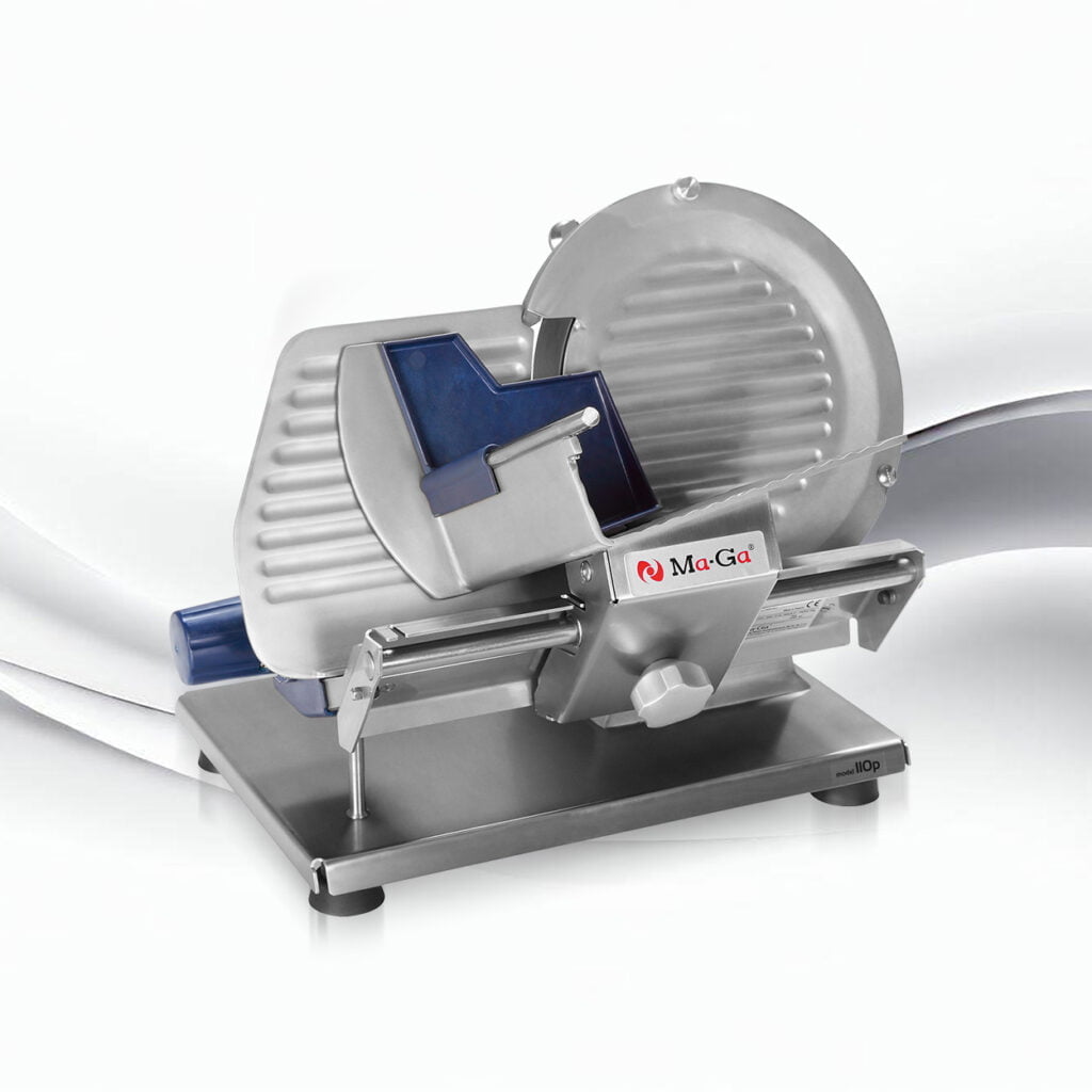 Krajalnica grawitacyjna 110p - do wędlin i sera - widok z tyłu