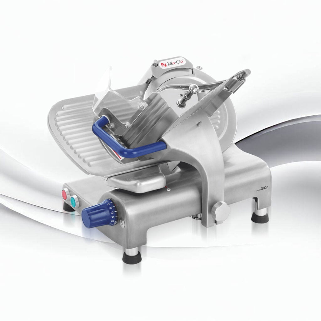 Krajalnica grawitacyjna 210p - do wędlin i sera - widok z tyłu