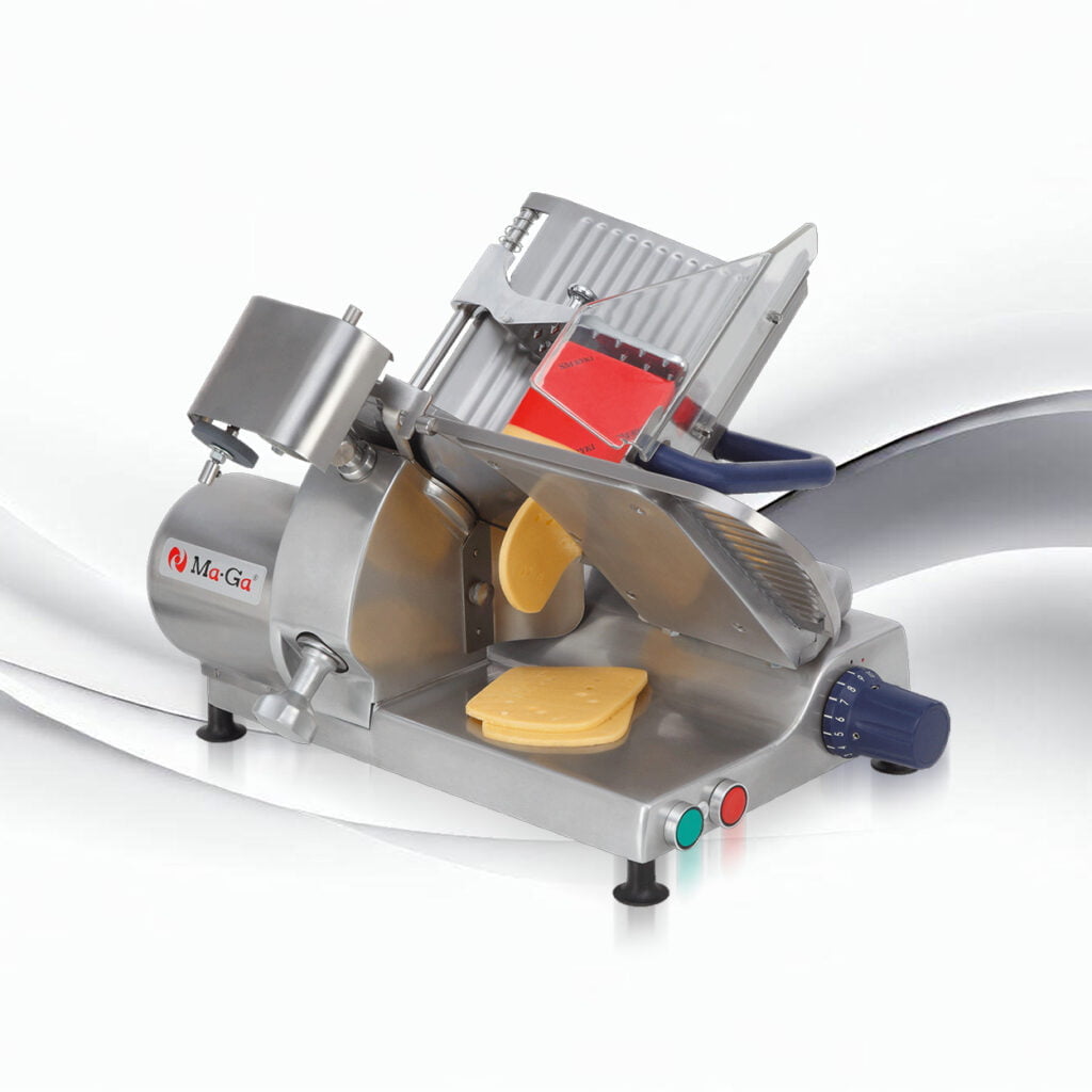 Krajalnica grawitacyjna 310p2 - do wędlin i sera - widok z przodu