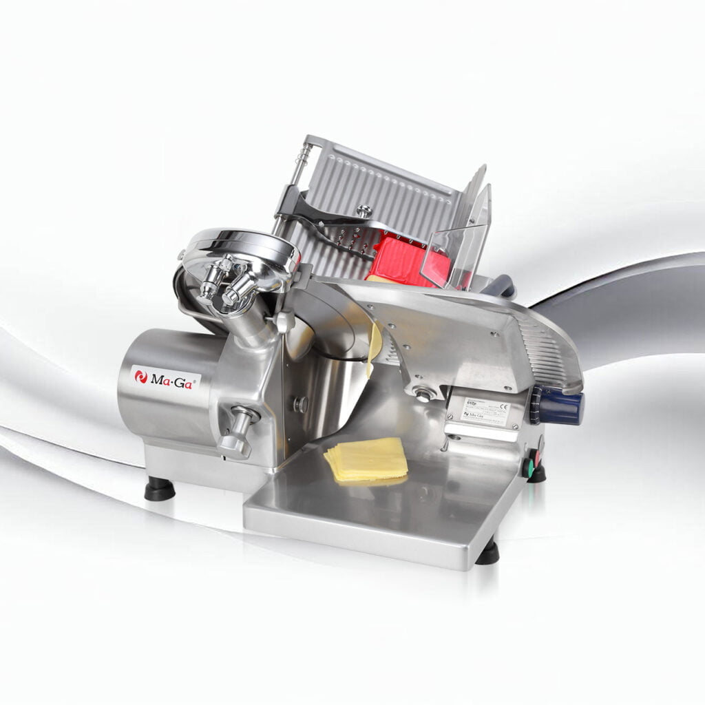 Krajalnica grawitacyjna 612p - do wędlin i sera - widok z przodu