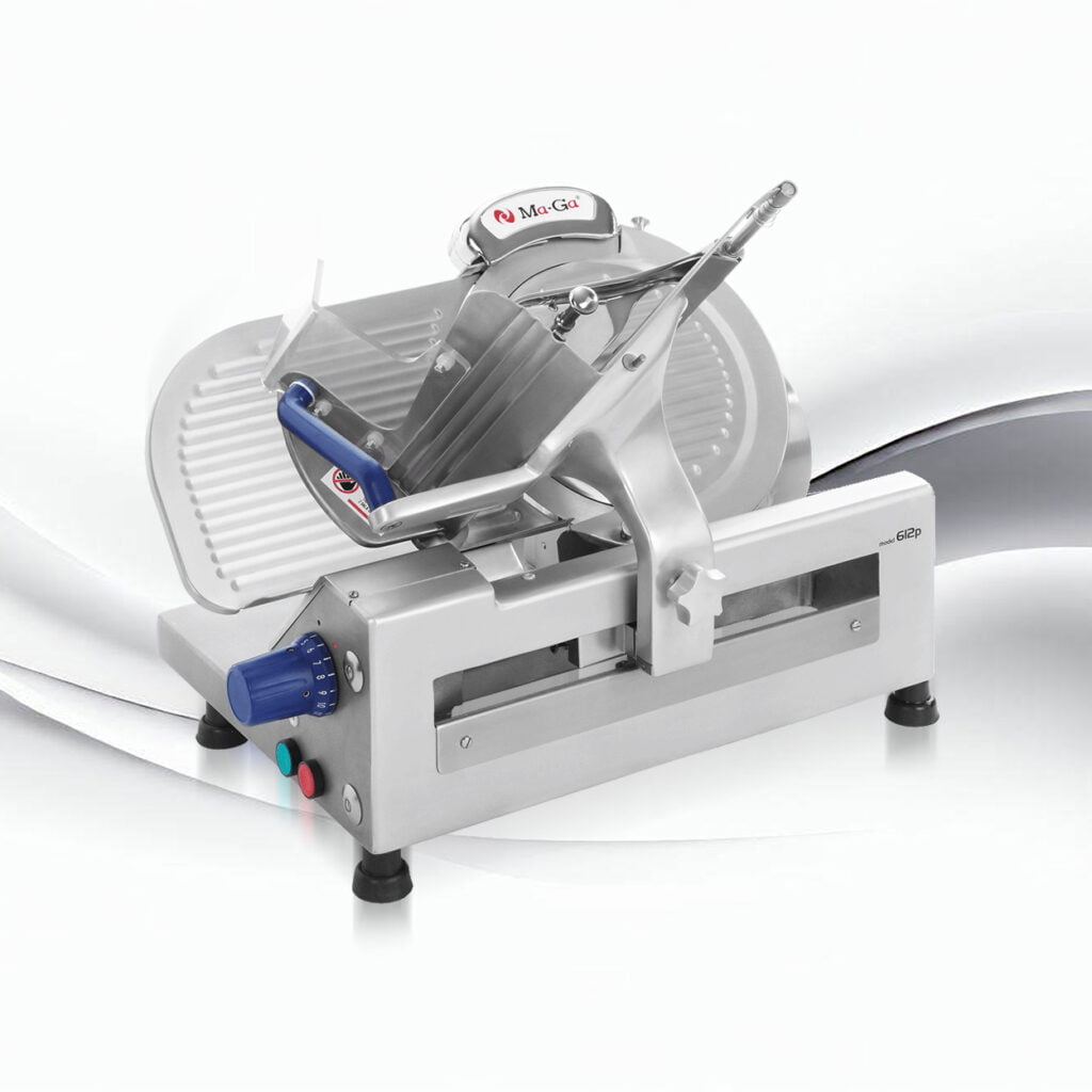 Krajalnica grawitacyjna 612p - do wędlin i sera - widok z tyłu