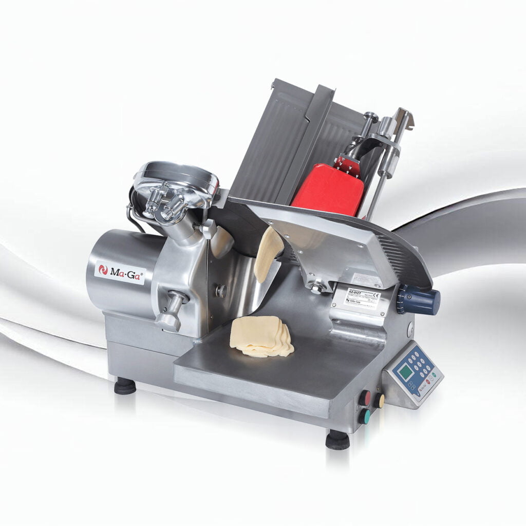 Krajalnica półautomatyczna A2-812 o wędlin i sera - widok z przodu