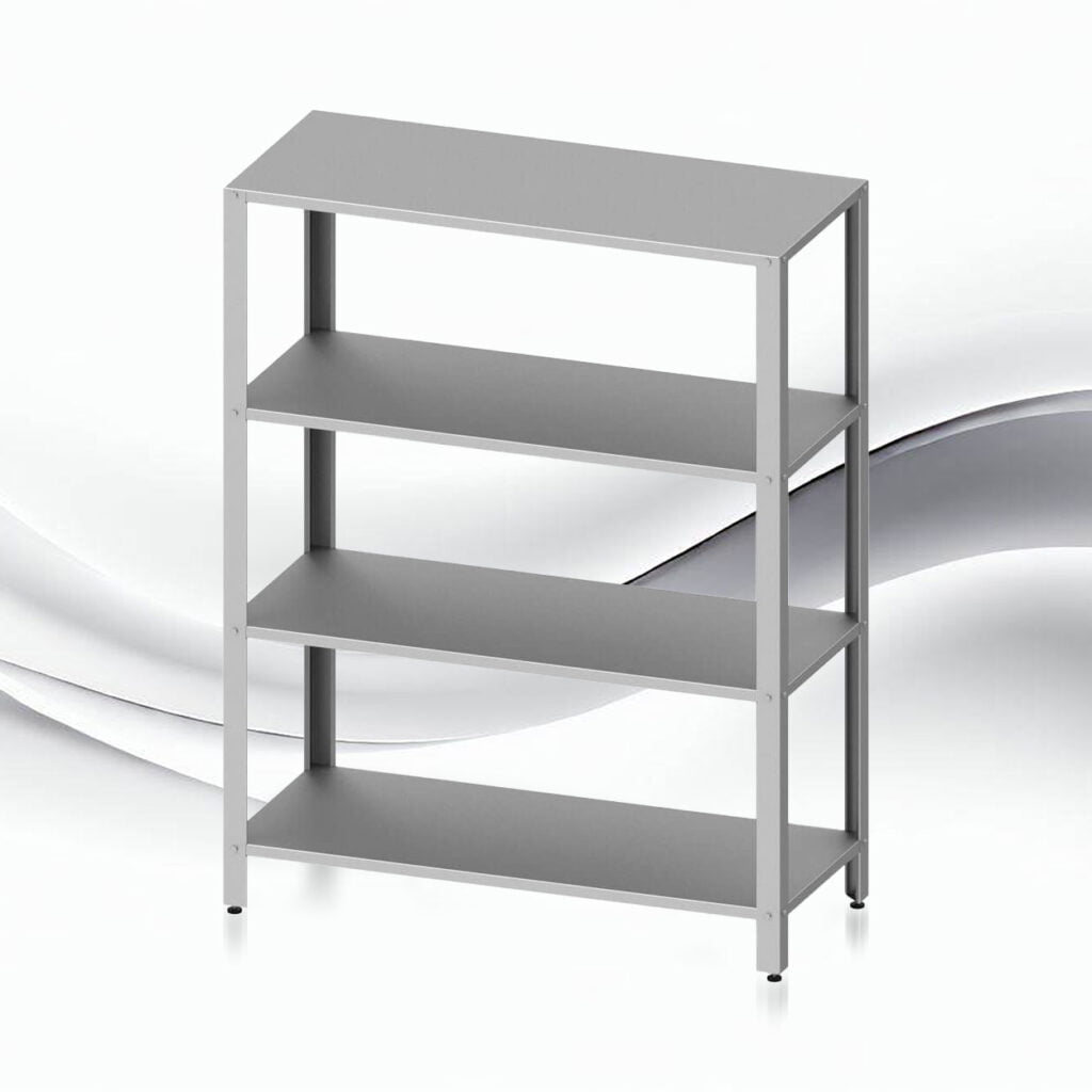 Regał magazynowy, półki pełne, 1200 x 600 x 1800 mm - skręcany