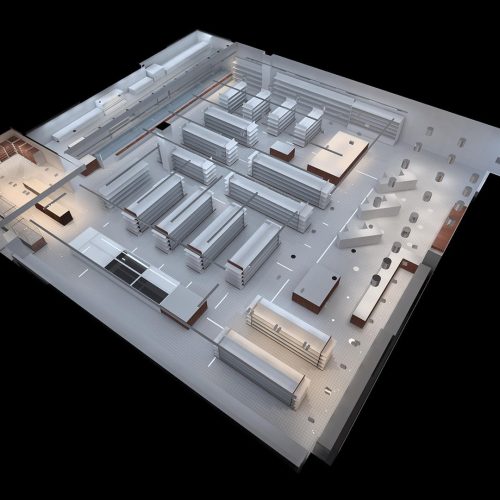 Projekt oświetlenia - sala sprzedaży